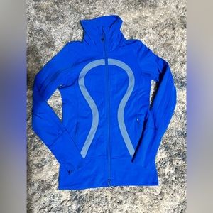 Lululemon In Stride Jacket In Porcelaine / Wee Stripe White Porcelaine